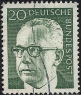 RFA Poste Obl Yv: 507 Mi:637 Bundespräsident Gustav Heinemann (Lign.Ondulées) - Used Stamps