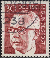 RFA Poste Obl Yv: 509 Mi:638 Bundespräsident Gustav Heinemann (Beau Cachet Rond) - Gebraucht