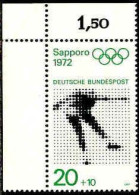 RFA Poste N** Yv: 545 Mi:681 Sapporo Ski De Fond Coin De Feuille - Unused Stamps