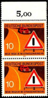 RFA Poste N** Yv: 535 Mi:671 Neue Regeln Im Straßenverkehr Bord De Feuille Paire - Unused Stamps