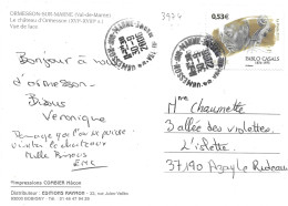 TIMBRE N° 3941   -  PABLO CASALS    -  AU TARIF DU 1 3 05 AU 30 9 06 -    - SEUL SUR LETTRE- 2006 - Postal Rates