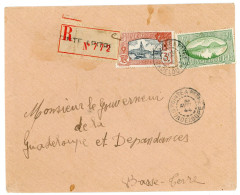 GUADELOUPE ENV 1944 POINTE A PITRE LETTRE RECOMMANDEE => BASSE TERRE ( V° CACHET 21/04/1944 ) - Briefe U. Dokumente