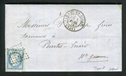 Rare Lettre Du Puy En Velay Pour Pointis Inard ( Haute Garonne 1874 ) Avec Un N° 60B Type II - 1849-1876: Classic Period