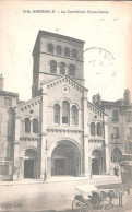 X5966 ISERE GRENOBLE LA CATHEDRALE NOTRE DAME ATTELAGE - Grenoble