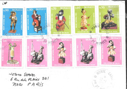 TIMBRES N° 1377 A 1384 - SERIE MUSEE NATIONAL COLLECTION DE GALEA + N° 1383 ET 1384 - SUR LETTRE 1984 - Storia Postale