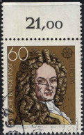 RFA Poste Obl Yv: 894 Mi:1050 Europa Gottfried Wilhelm Leibniz 1646-1716 (B Cachet Rond) Bord De Feuille - Used Stamps