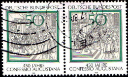 RFA Poste Obl Yv: 892 Mi:1051 450.Jahre Confessio Augustana (cachet Rond) Paire - Usati