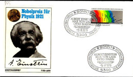 RFA Poste Obl Yv: 865 Mi:1019 Albert Einstein Nobelpreis Physik (TB Cachet à Date) Fdc Bonn 9-8-79 - 1971-1980