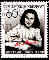 RFA Poste Obl Yv: 857 Mi:1013 Anne Frank (TB Cachet Rond) - Gebraucht