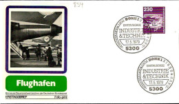 RFA Poste Obl Yv: 854 Mi:994 Flughafen Frankfurt (TB Cachet à Date) Fdc Bonn 17-5-79 - 1971-1980