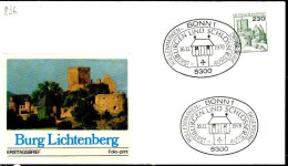 RFA Poste Obl Yv: 836 Mi:999 Burg Lichtenberg (TB Cachet à Date) Fdc Bonn 16-11-78 - 1971-1980