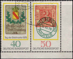 RFA Poste Obl Yv: 827P Mi:981P Tag Der Briefmarke Coin D.feuille (cachet Rond) - Used Stamps