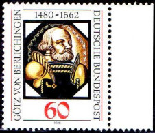 RFA Poste N** Yv: 884 Mi:1036 Götz Von Berlichingen Chevalier (Bord De Feuille) - Unused Stamps