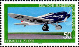 RFA Poste N** Yv: 851 Mi:1006 Für Die Jugend Heinkel HE70 1932 - Nuovi