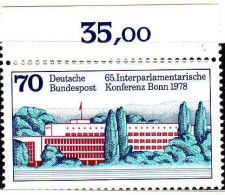RFA Poste N** Yv: 823 Mi:976 Interparlamentarische Konferenz Bonn (Bord De Feuille) - Unused Stamps