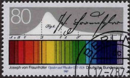 RFA Poste Obl Yv:1145 Mi:1313 Joseph Von Fraunhofer Physicien (TB Cachet à Date) Berlin 12-2-87 - Gebruikt