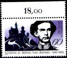 RFA Poste N** Yv:1113 Mi:1281 Ludwig II König Von Bayern Bord De Feuille - Unused Stamps