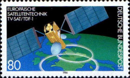 RFA Poste N** Yv:1122 Mi:1290 Europäische Satellitentechnik TV-SAT/TDF 1 - Unused Stamps