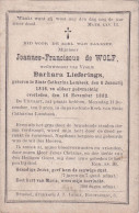 Joannes De Wolf : Sint-Catharina-Lombeek 1816 - 1882 - Devotion Images