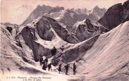 74 - Haute Savoie -  CHAMONIX -  Passage Des Crevasses A La Mer De Glace - Alpinisme - Chamonix-Mont-Blanc