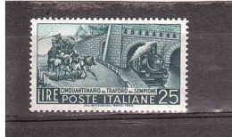 1956 L.25 TRAFORO SEMPIONE - 1946-60: Nuevos