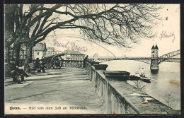 AK Bonn, Blick Vom Alten Zoll Zur Rheinbrücke  - Bonn