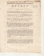 DECRET DE LA CONVENTION NATIONALE An II Réparation Des Ponts Et Grandes Routes Voiries - Decrees & Laws