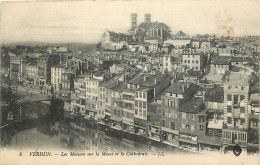 55 - Verdun - Les Maisons Sur La Meuse Et La Cathédrale - Oblitération Ronde De 1915 - CPA - Voir Scans Recto-Verso - Verdun