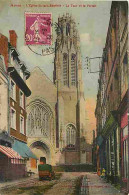 62 - Arras - L'Eglise Saint Jean Baptiste - La Tour Et Le Portail - Ecrite - CPA - Voir Scans Recto-Verso - Arras