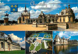 60 - Chantilly - Le Château - Les Grandes écuries - Multivues - Blasons - CPM - Voir Scans Recto-Verso - Chantilly