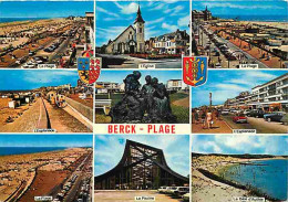 62 - Berck Sur Mer - Multivues - Automobiles - Blasons - Monument - Piscine - Flamme Postale - CPM - Voir Scans Recto-Ve - Berck