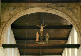 Belgique - Hastière Sur Meuse - L'Eglise Romane - Peinture Murale Sur L'arc Triomphal - Calvaire Du 15e S - Art Religieu - Hastiere