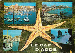 34 - Le Cap D'Agde - Multivues - Bateaux - Etoile De Mer - CPM - Voir Scans Recto-Verso - Agde