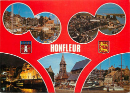 14 - Honfleur - Multivues - Blasons - Flamme Postale De Honfleur - CPM - Voir Scans Recto-Verso - Honfleur