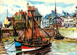 14 - Honfleur - Le Port - Art Peinture - Carte Neuve - CPM - Voir Scans Recto-Verso - Honfleur