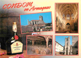 32 - Condom - Multivues - Bouteille D'Armagnac - Alcool - CPM - Voir Scans Recto-Verso - Condom