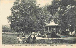 58 - Saint Honoré Les Bains - Etablissement Thermal - Le Parc - Animée - Kiosque à Musique - CPA - Voir Scans Recto-Vers - Saint-Honoré-les-Bains