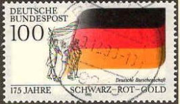 RFA Poste Obl Yv:1295 Mi:1463 175 Jahre Schwarz-Rot-Gold Deutsche Burschenschaft (Beau Cachet Rond) - Used Stamps