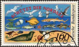 RFA Poste Obl Yv:1286 Mi:1454 Schützt Die Nordsee (Beau Cachet Rond) - Gebraucht