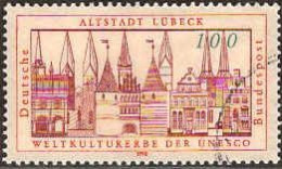 RFA Poste Obl Yv:1279 Mi:1447 Altstadt Lübeck Weltkulturerbe Der Unesco (cachet Rond) - Used Stamps