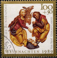 RFA Poste Obl Yv:1275 Mi:1443 Weihnachten 1989 Veit Stoß Geburt Christi (cachet Rond) - Used Stamps