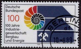 RFA Poste Obl Yv:1268 Mi:1436 Industrie-Gewerkschaft Bergbau & Energie (TB Cachet à Date) Berlin 10-8-89 - Gebraucht