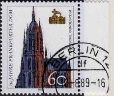 RFA Poste Obl Yv:1266 Mi:1434 Frankfurter Dom (TB Cachet à Date) Berlin 10-8-89 Bord De Feuille - Gebraucht