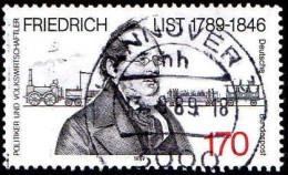 RFA Poste Obl Yv:1261 Mi:1429 Friedrich List Economiste (TB Cachet Rond) - Used Stamps