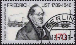 RFA Poste Obl Yv:1261 Mi:1429 Friedrich List Economiste (TB Cachet à Date) Berlin 13-7-89 - Used Stamps