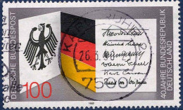 RFA Poste Obl Yv:1253 Mi:1421 40 Jahre Bundesrepublik Deutschland (TB Cachet Rond) - Oblitérés