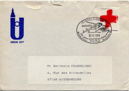 RFA Poste Obl Yv:1219 Mi:1387 125 Jahre Rotes Kreuz Enveloppe Avec Cachet Sindelfingen Motiva 88 - Used Stamps