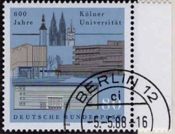 RFA Poste Obl Yv:1202 Mi:1370 Kölner Universität Bord De Feuille (TB Cachet à Date) Berlin 5-5-88 - Used Stamps