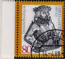 RFA Poste Obl Yv:1198 Mi:1364 Ulrich Von Hutten Humaniste (TB Cachet à Date) Berlin 14-4-88 Bord De Feuille - Used Stamps