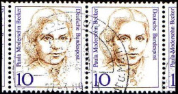 RFA Poste Obl Yv:1191 Mi:1359 Paula Modersohn-Becker Peintre Paire (TB Cachet Rond) - Used Stamps